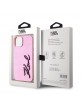 Karl Lagerfeld iPhone 15 Hülle Case Signature Script Rosa Pink