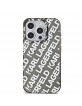 Karl Lagerfeld iPhone 15 Pro Max Case Repeated Logo Silver