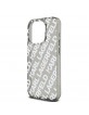 Karl Lagerfeld iPhone 15 Pro Max Hülle Case Repeated Logo Silber