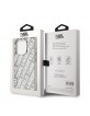 Karl Lagerfeld iPhone 15 Pro Max Case Repeated Logo Silver