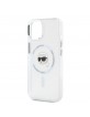 Karl Lagerfeld iPhone 15 Case Karl MagSafe Metal Frame Transparent