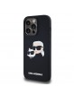 Karl Lagerfeld iPhone 14 Pro Max Hülle Magsafe Case Karl + Choupette Heads Schwarz