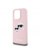 Karl Lagerfeld iPhone 14 Pro Max Case Silicone Double Heads Magsafe Pink