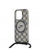 Karl Lagerfeld iPhone 15 Pro Hülle Case Crossbody K + C Heads MagSafe Schwarz