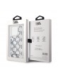 Karl Lagerfeld iPhone 14 Pro Case Monogram Liquid Glitter White