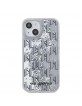 Karl Lagerfeld iPhone 14 Hülle Case Monogram Liquid Glitter Weiß