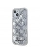 Karl Lagerfeld iPhone 14 Hülle Case Monogram Liquid Glitter Weiß