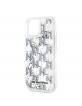 Karl Lagerfeld iPhone 14 Hülle Case Monogram Liquid Glitter Weiß