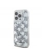 Karl Lagerfeld iPhone 14 Pro Max Case Monogram Liquid Glitter White