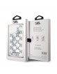 Karl Lagerfeld iPhone 15 Case Monogram Liquid Glitter White