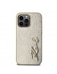 Karl Lagerfeld iPhone 14 Pro Case Signature Script Gold