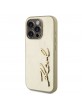 Karl Lagerfeld iPhone 15 Pro Hülle Case Signature Script Gold