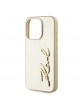 Karl Lagerfeld iPhone 15 Pro Case Signature Script Gold