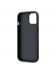 Karl Lagerfeld iPhone 15 Case Saffiano Stripe Strap Black