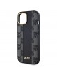 DKNY iPhone 15 Hülle Case MagSafe Checkered Pattern Schwarz