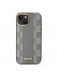 DKNY iPhone 15 Hülle Case MagSafe Checkered Pattern Beige