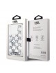 Karl Lagerfeld iPhone 15 Pro Case Monogram Liquid Glitter White