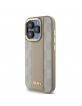 DKNY iPhone 15 Pro Hülle Case MagSafe Checkered Pattern Beige