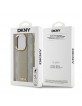 DKNY iPhone 15 Pro Hülle Case MagSafe Checkered Pattern Beige