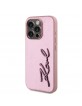 Karl Lagerfeld iPhone 15 Pro Hülle Case Signature Script Rosa Pink