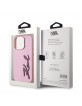 Karl Lagerfeld iPhone 15 Pro Hülle Case Signature Script Rosa Pink