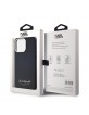 Karl Lagerfeld iPhone 15 Pro Case Grained Hotel RSG Black