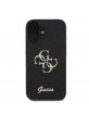 Guess iPhone 16 Plus Case Glitter 4G Metal Logo Black