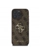 Guess iPhone 16 Pro Case Big Metal Logo 4G Brown