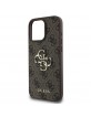 Guess iPhone 16 Pro Case Big Metal Logo 4G Brown