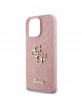 Guess iPhone 16 Pro Max Case Glitter 4G Metal Logo Pink