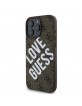 Guess iPhone 16 Pro Max Hülle Case MagSafe 4G Big Love Braun