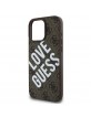 Guess iPhone 16 Pro Max Hülle Case MagSafe 4G Big Love Braun