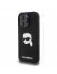 Karl Lagerfeld iPhone 16 Pro Case MagSafe Silicone Karl Head Black