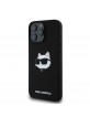 Karl Lagerfeld iPhone 16 Pro Max Case MagSafe Silicone Choupette Black