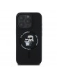 Karl Lagerfeld iPhone 16 Pro Max Hülle Case Silikon Karl Choupette MagSafe Schwarz