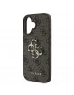 Guess iPhone 16 Plus Case Big Metal Logo 4G Brown