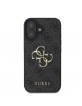 Guess iPhone 16 Plus Hülle Case Big Metal Logo 4G Grau