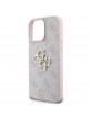 Guess iPhone 16 Pro Case Big Metal Logo 4G Pink