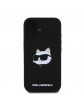 Karl Lagerfeld iPhone 16 Hülle Case MagSafe Silikon Choupette Schwarz