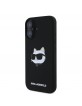 Karl Lagerfeld iPhone 16 Case MagSafe Silicone Choupette Black