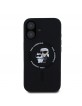 Karl Lagerfeld iPhone 16 Plus Hülle Case MagSafe Karl & Choupette Silikon Schwarz