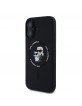 Karl Lagerfeld iPhone 16 Plus Case MagSafe Karl & Choupette Silicone Black