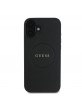 Guess iPhone 16 Case Grained Classic Logo MagSafe Black