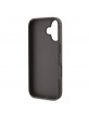 Guess iPhone 16 Hülle Case Big Metal Logo 4G Braun