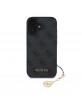 Guess iPhone 16 Plus Hülle Case 4G Charm Grau