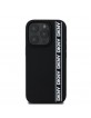 DKNY iPhone 16 Pro Case 3D Rubber Repeat Logo Black