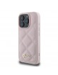 Guess iPhone 16 Pro Max Hülle Case Leather Quilted Rosa Pink