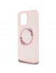 Guess iPhone 16 Pro Hülle Case MagSafe Flowers Ring Rosa Pink