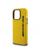 AMG Mercedes iPhone 15 Pro Case MagSafe Silicone Vertical Logo Yellow