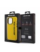 AMG Mercedes iPhone 15 Pro Case MagSafe Silicone Vertical Logo Yellow